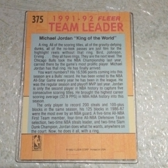 Michael Jordan Basketball Card - Picture 5 of 5